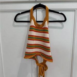 Zara Multicolor Striped Halter Sweater